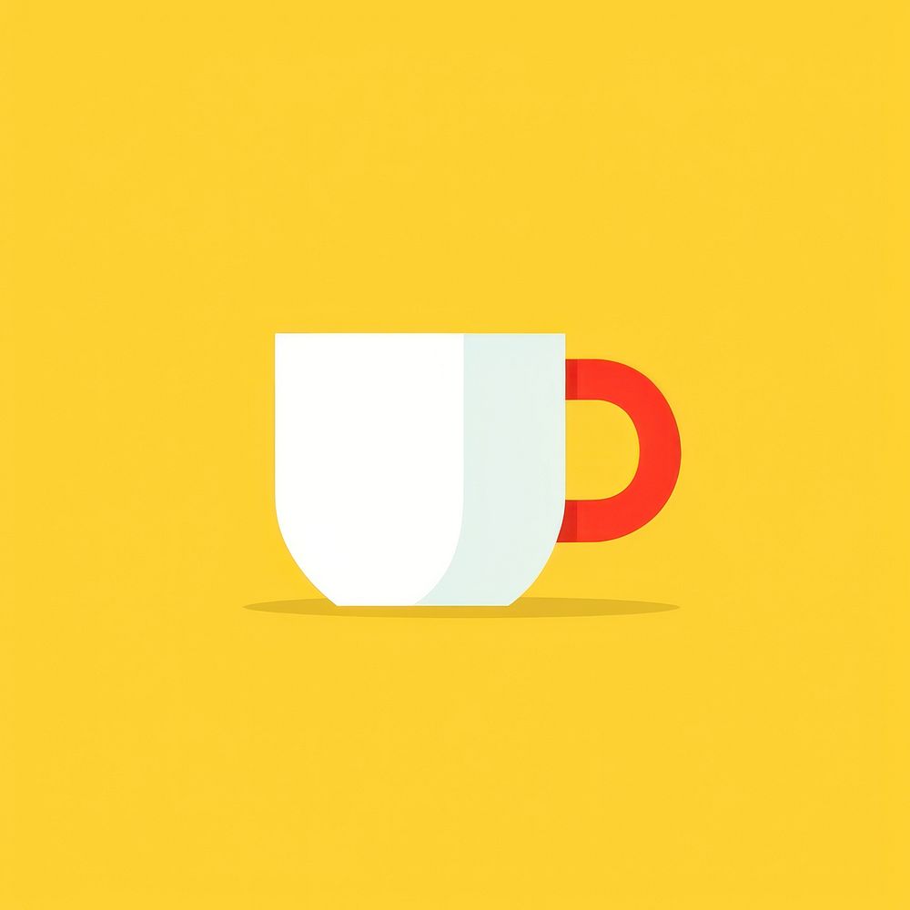 Minimal Abstract Vector illustration of a mug coffee drink cup.