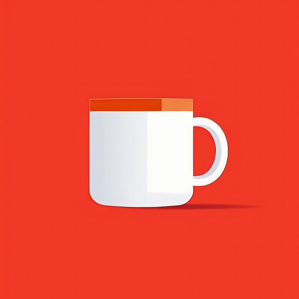 Minimal Abstract Vector illustration of a mug coffee drink cup.