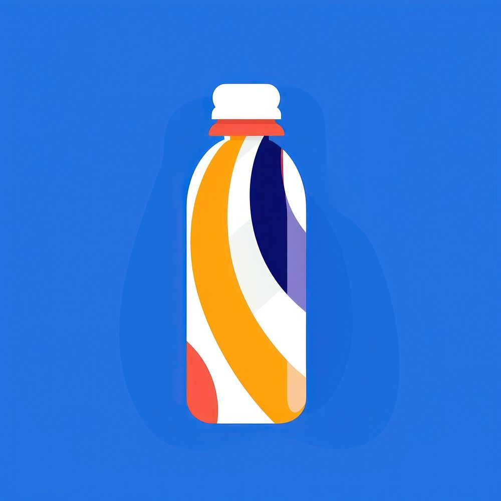 Minimal Abstract Vector illustration of a plastic bottle container drinkware seasoning.