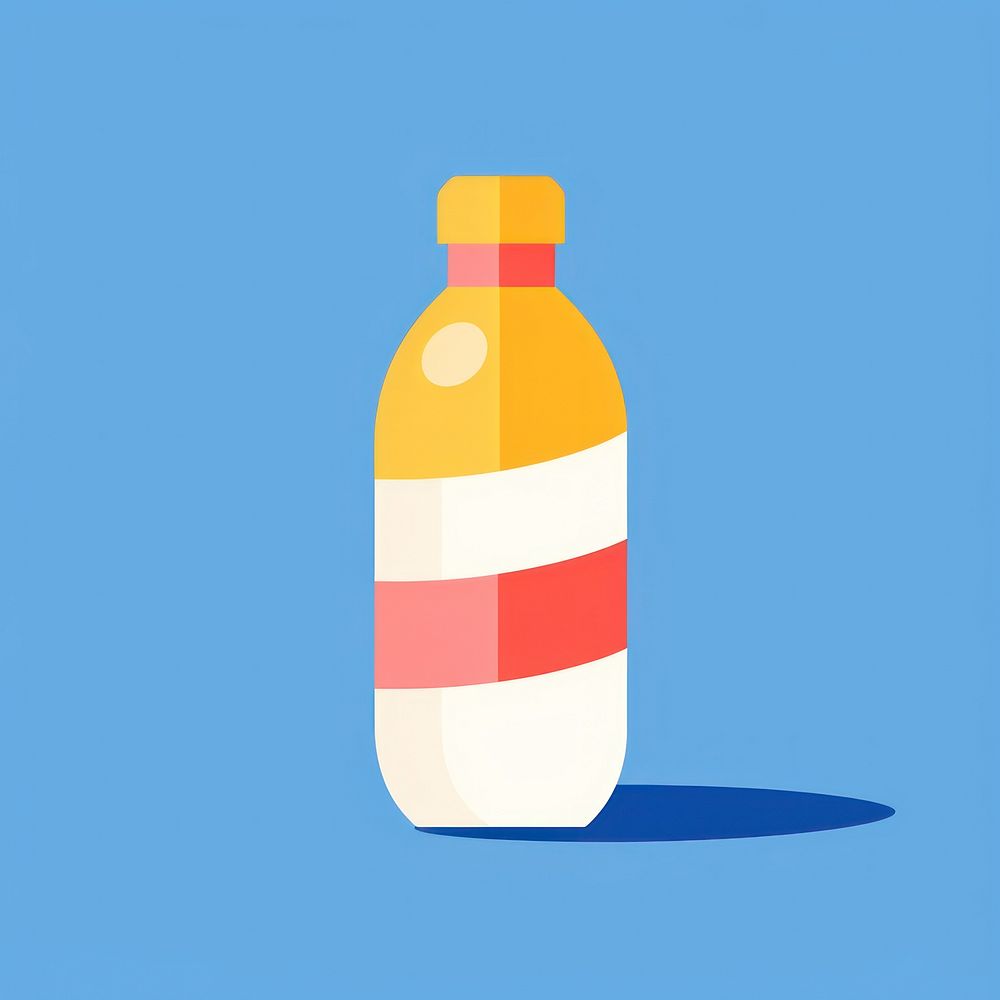 Minimal Abstract Vector illustration of a plastic bottle drink refreshment container.