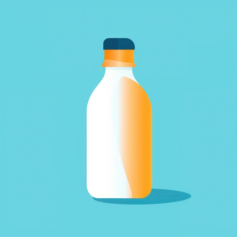 Minimal Abstract Vector illustration of a plastic bottle drink refreshment container.