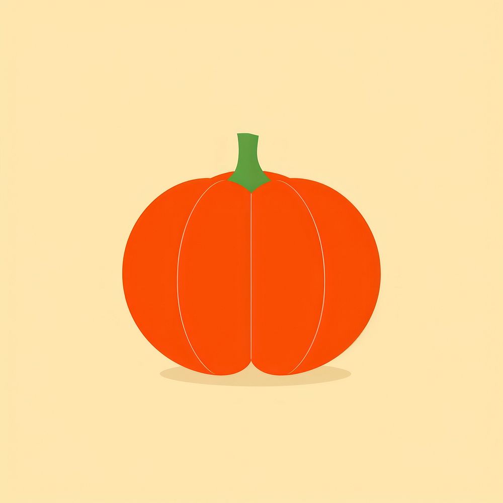 Minimal Abstract Vector illustration of a pumpkin vegetable plant food.