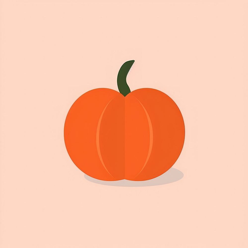 Minimal Abstract Vector illustration of a pumpkin vegetable plant food.