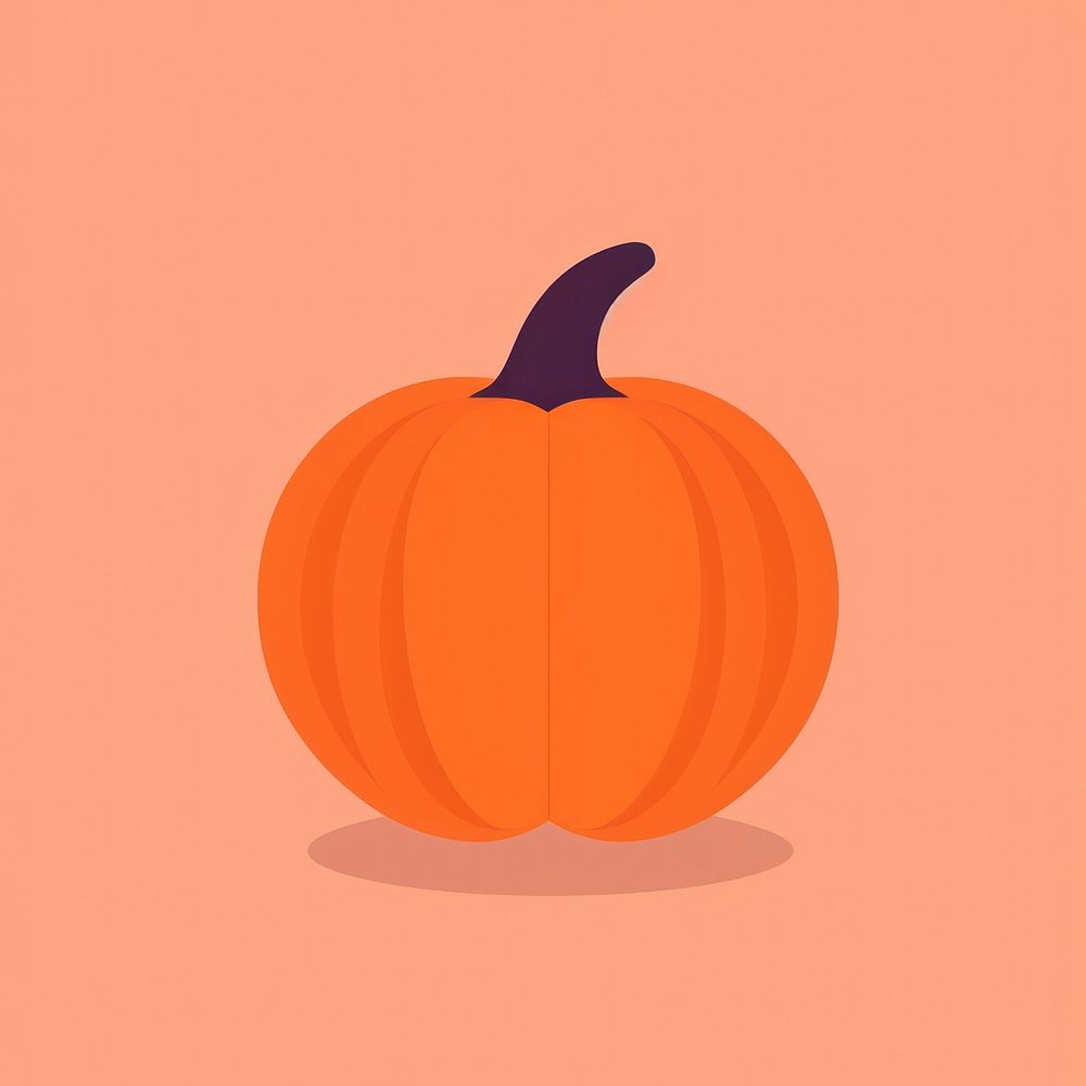 Minimal Abstract Vector illustration of a pumpkin vegetable plant food.