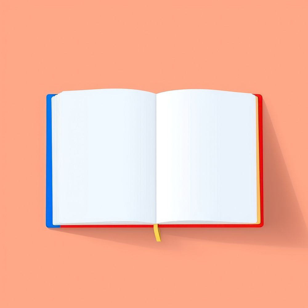 Minimal Abstract Vector illustration of a sketchbook publication diary page.