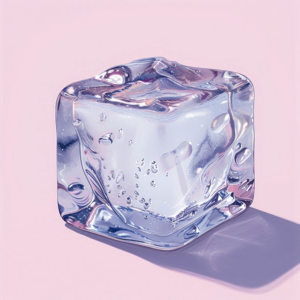 Shiny ice cube cosmetics mineral jewelry.