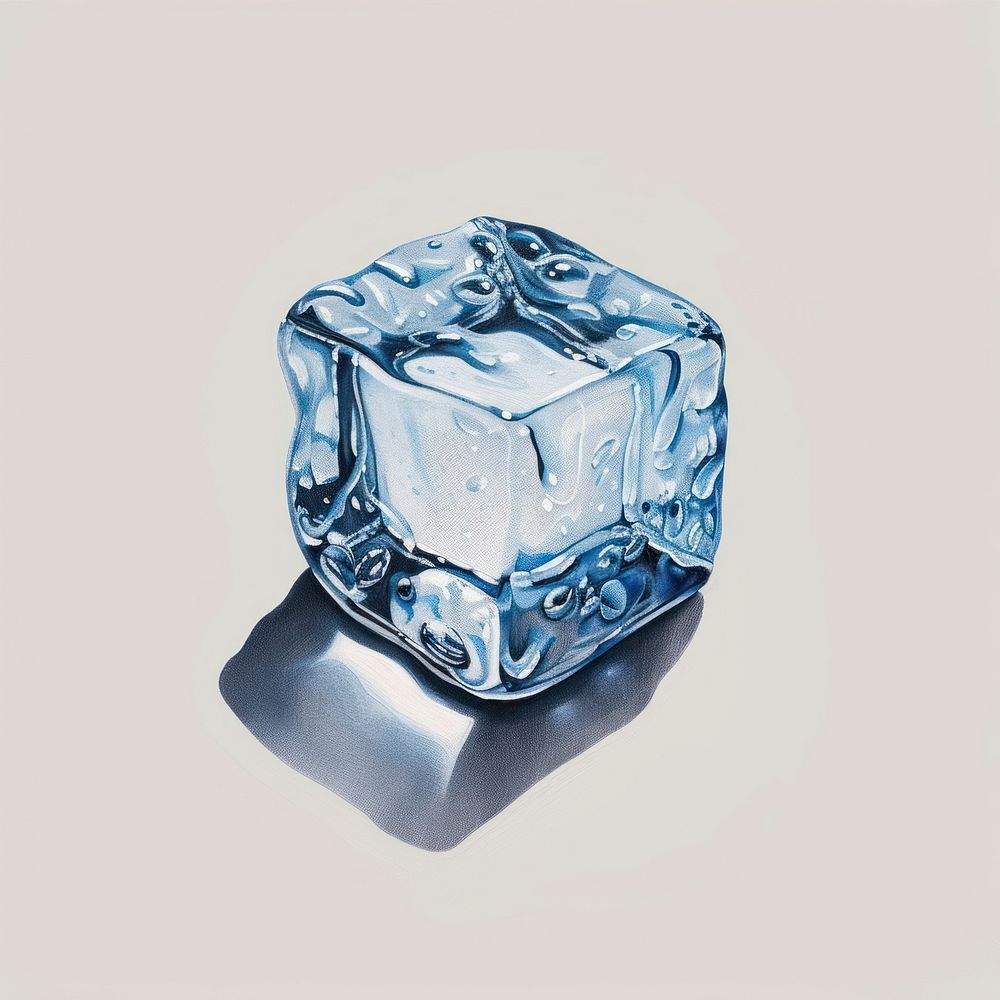 Shiny ice cube gemstone jewelry diamond.