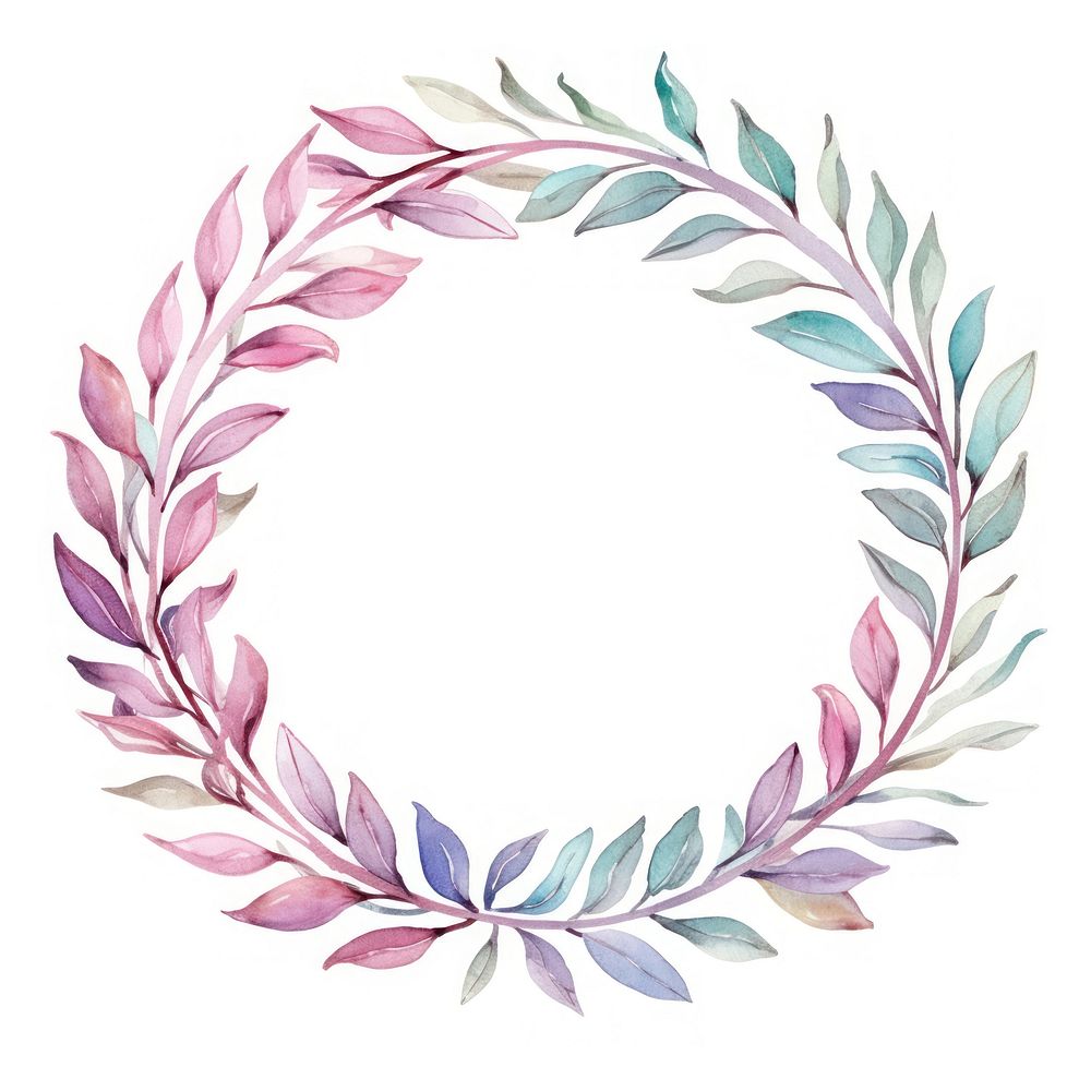 Wreath ribbon border pattern white background creativity.