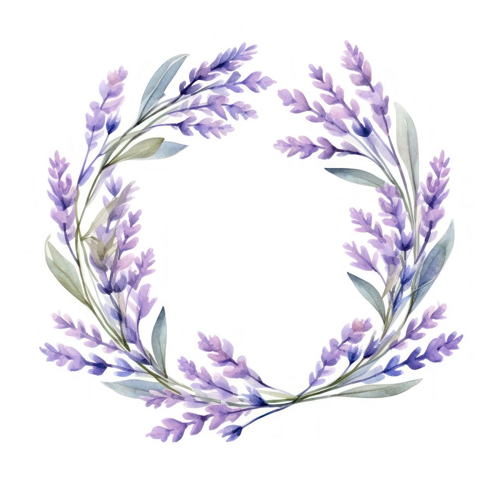 Lavender pattern flower wreath.