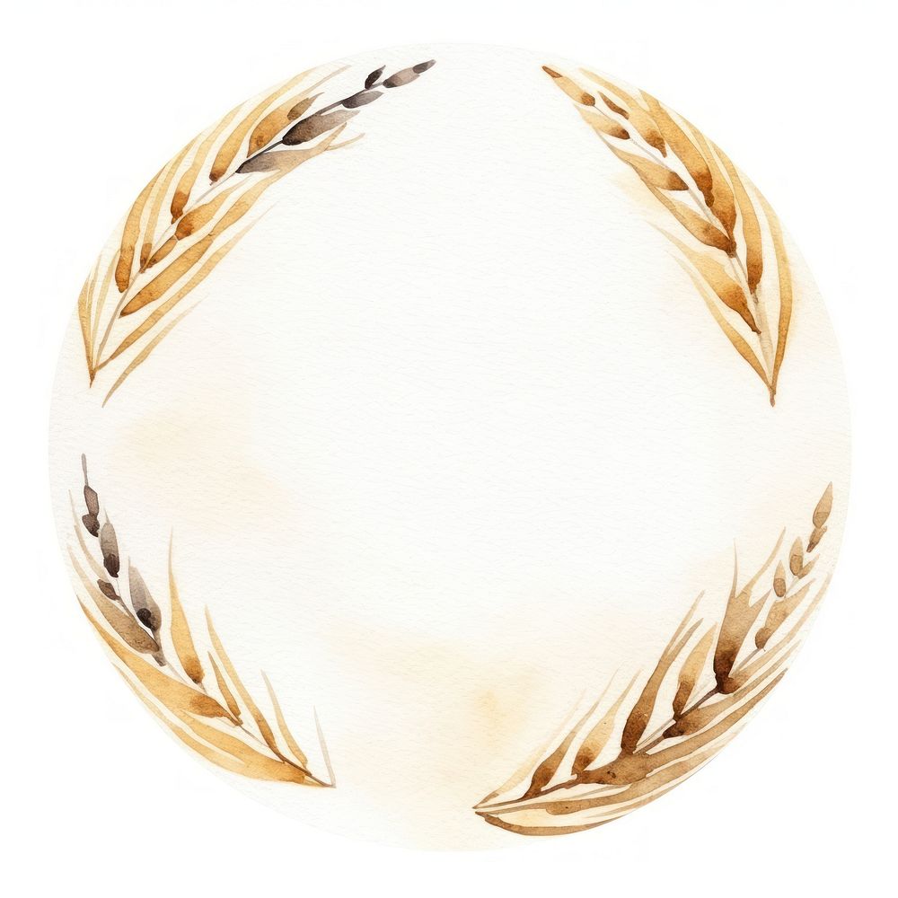 Bread border frame jewelry circle white background.