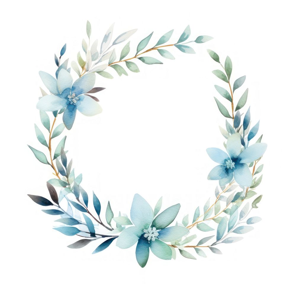 Indian wreath border plant white background accessories.