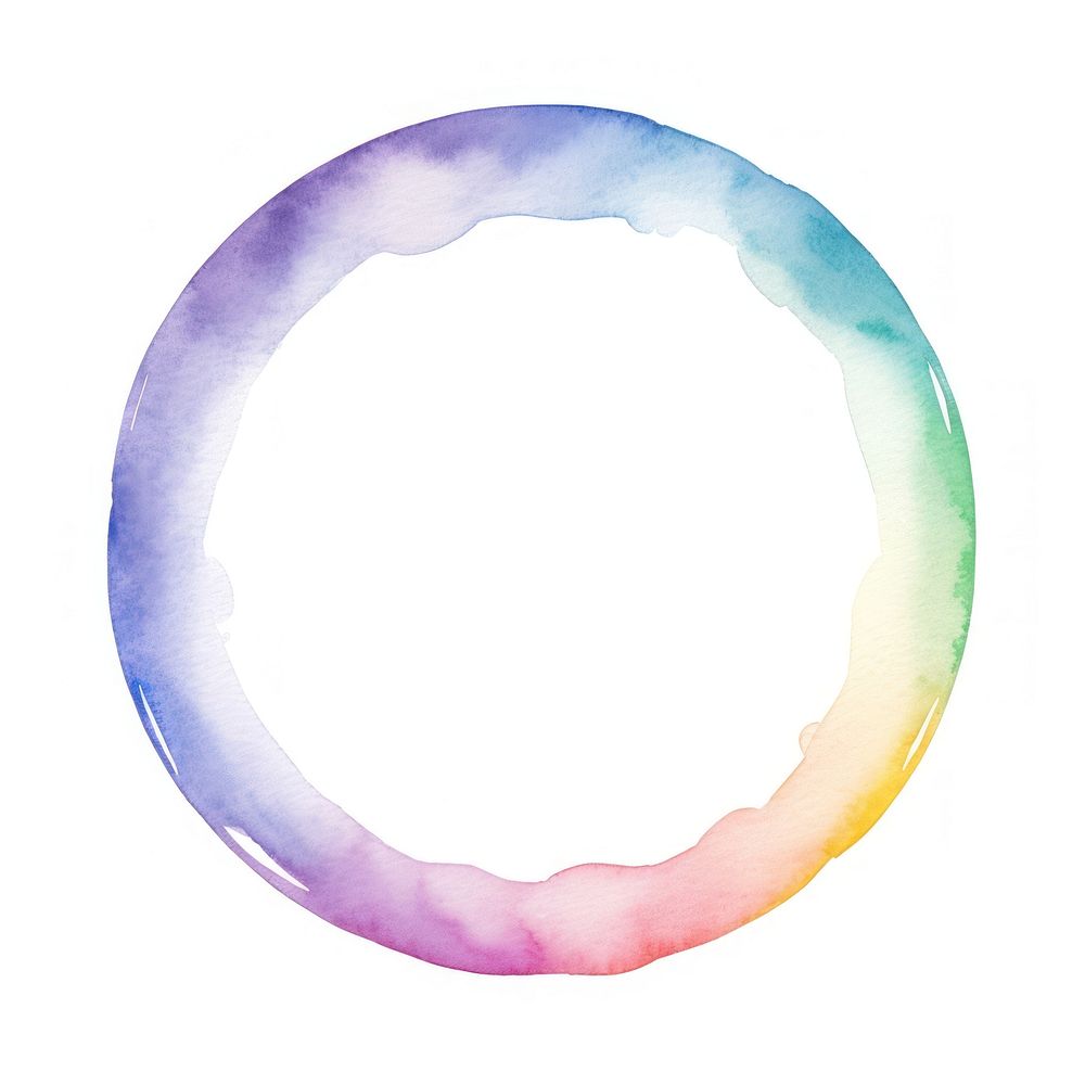 Rainbow circle frame border white background accessories accessory.