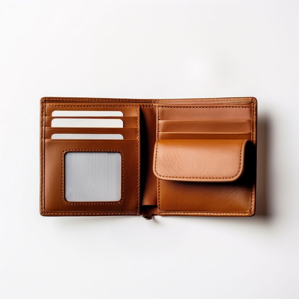 Wallet white background accessories coin purse.