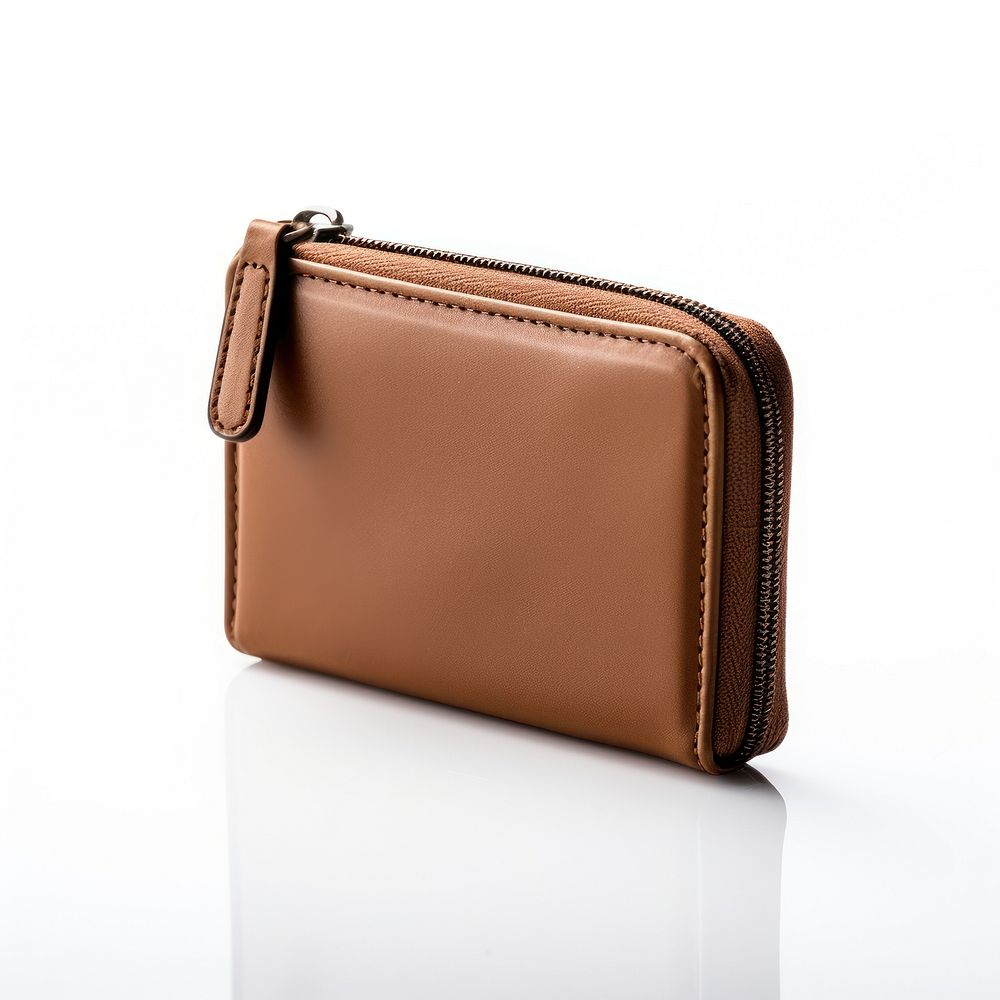 Side Zip Card Holder handbag wallet white background.
