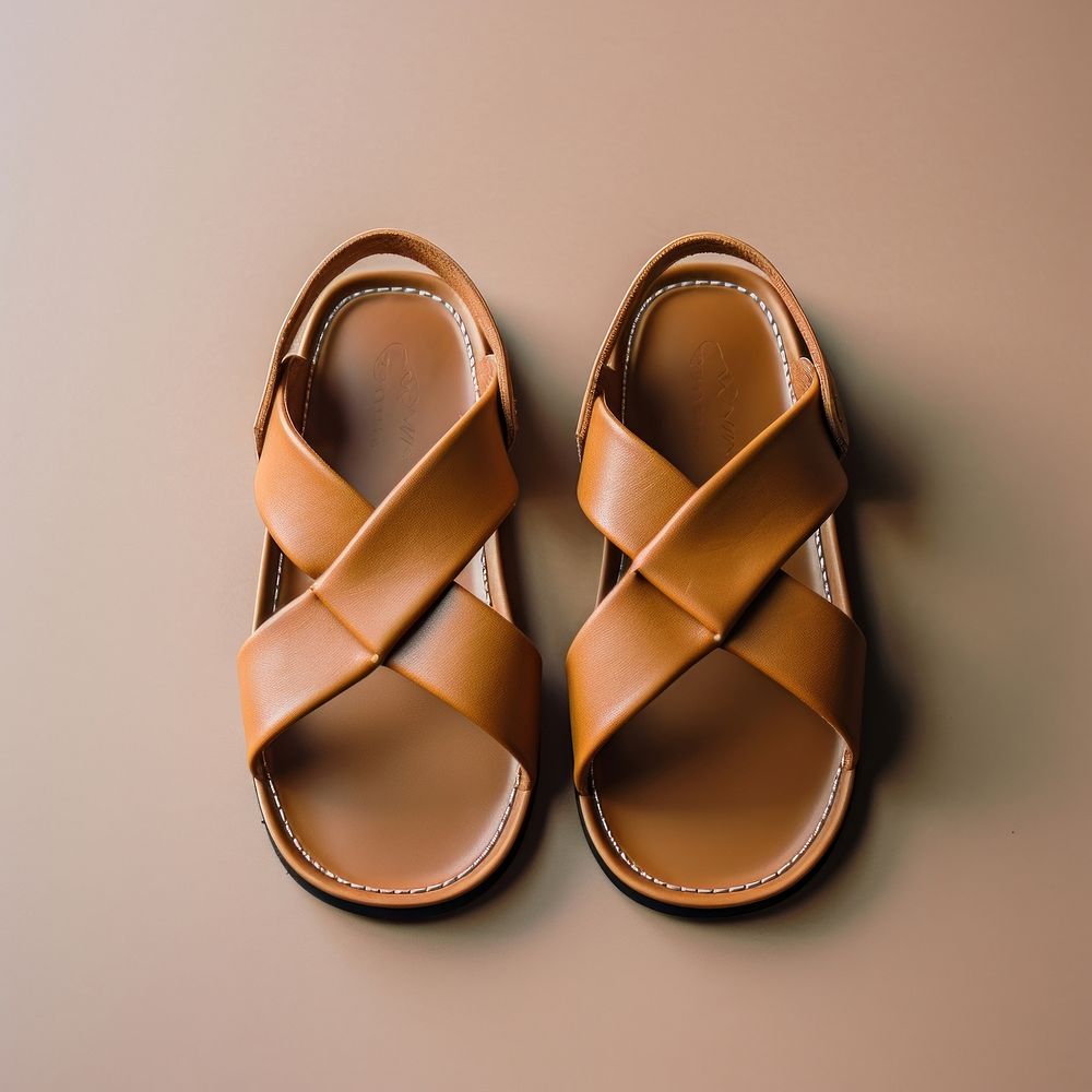Slide sandals with two wide criss-cross straps footwear flip-flops clothing.