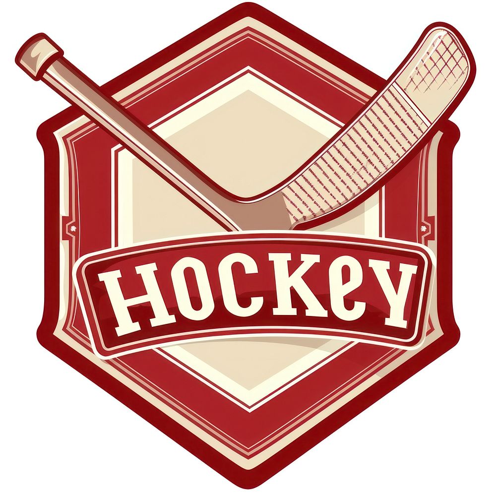 Hockey logo badge ketchup.