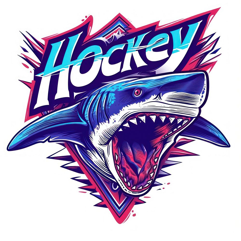 Shark logo hockey publication.