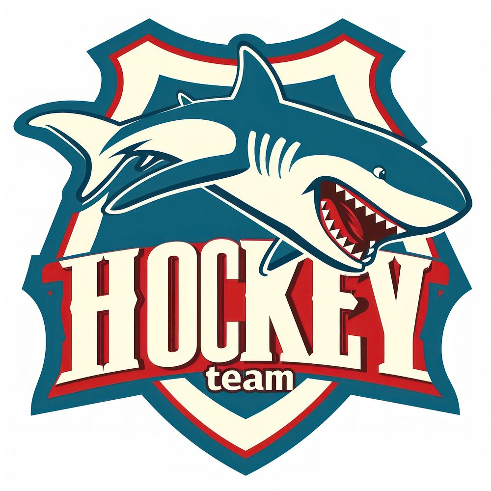 Shark badge logo emblem.