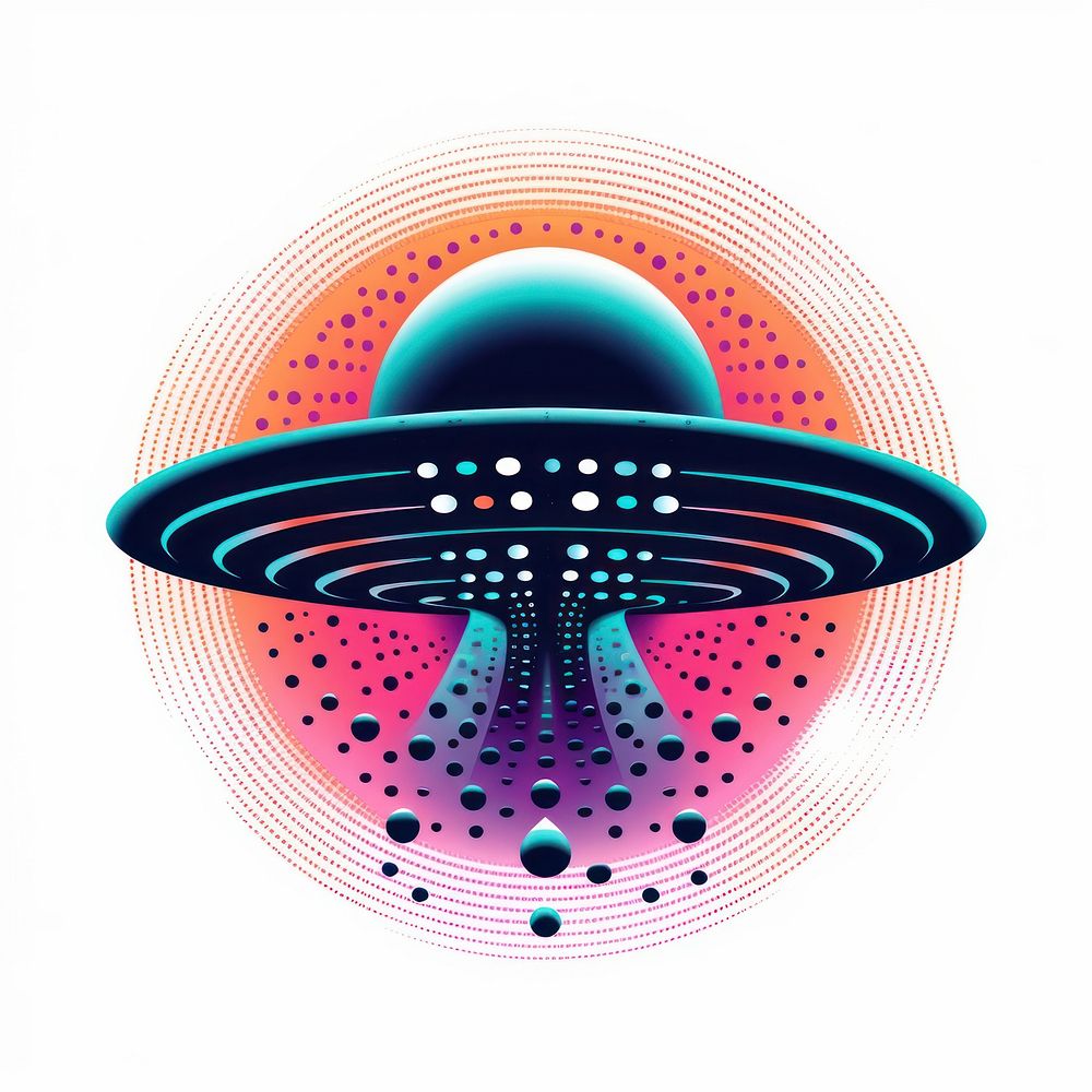 UFO pattern art futuristic.