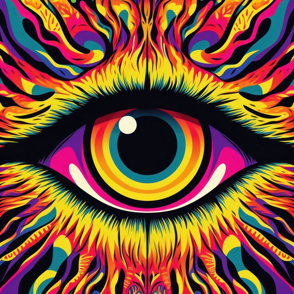 Ultra close up Eye art abstract graphics.