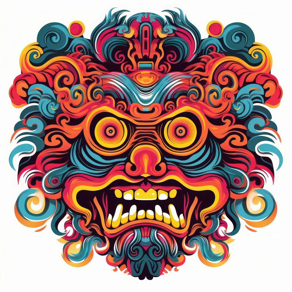 Chinese opera mask art graphics pattern.