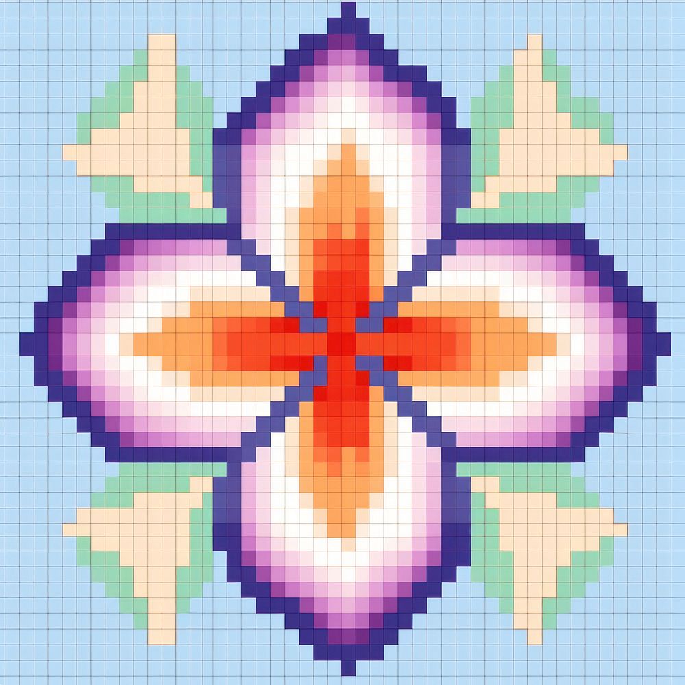 Cross stitch patter flower backgrounds graphics pattern.