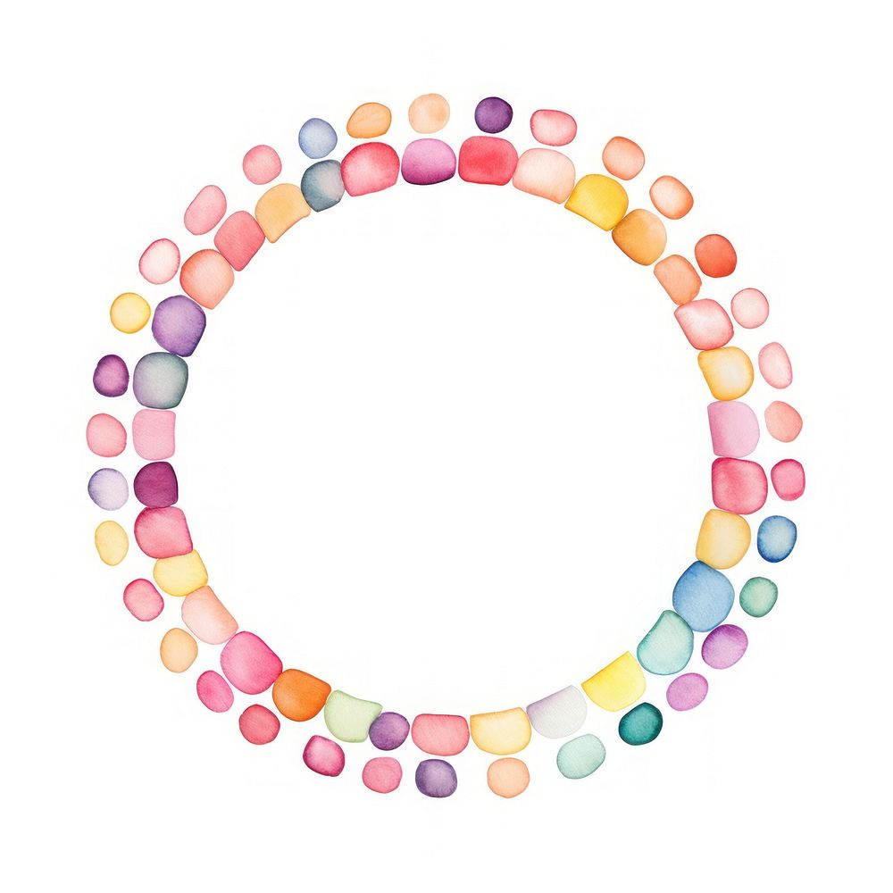 Candies circle border necklace jewelry pattern.