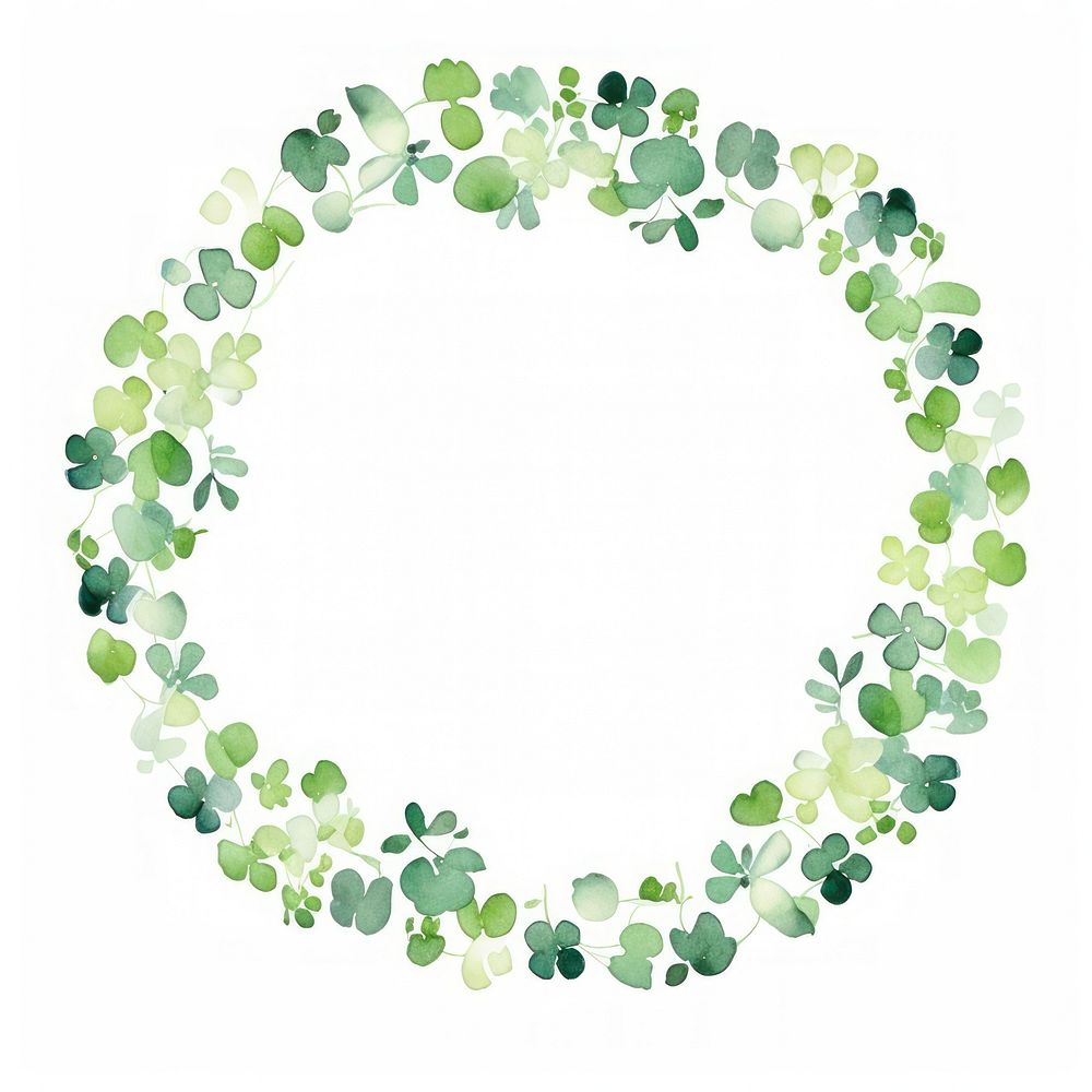 Clovers circle border backgrounds pattern wreath.