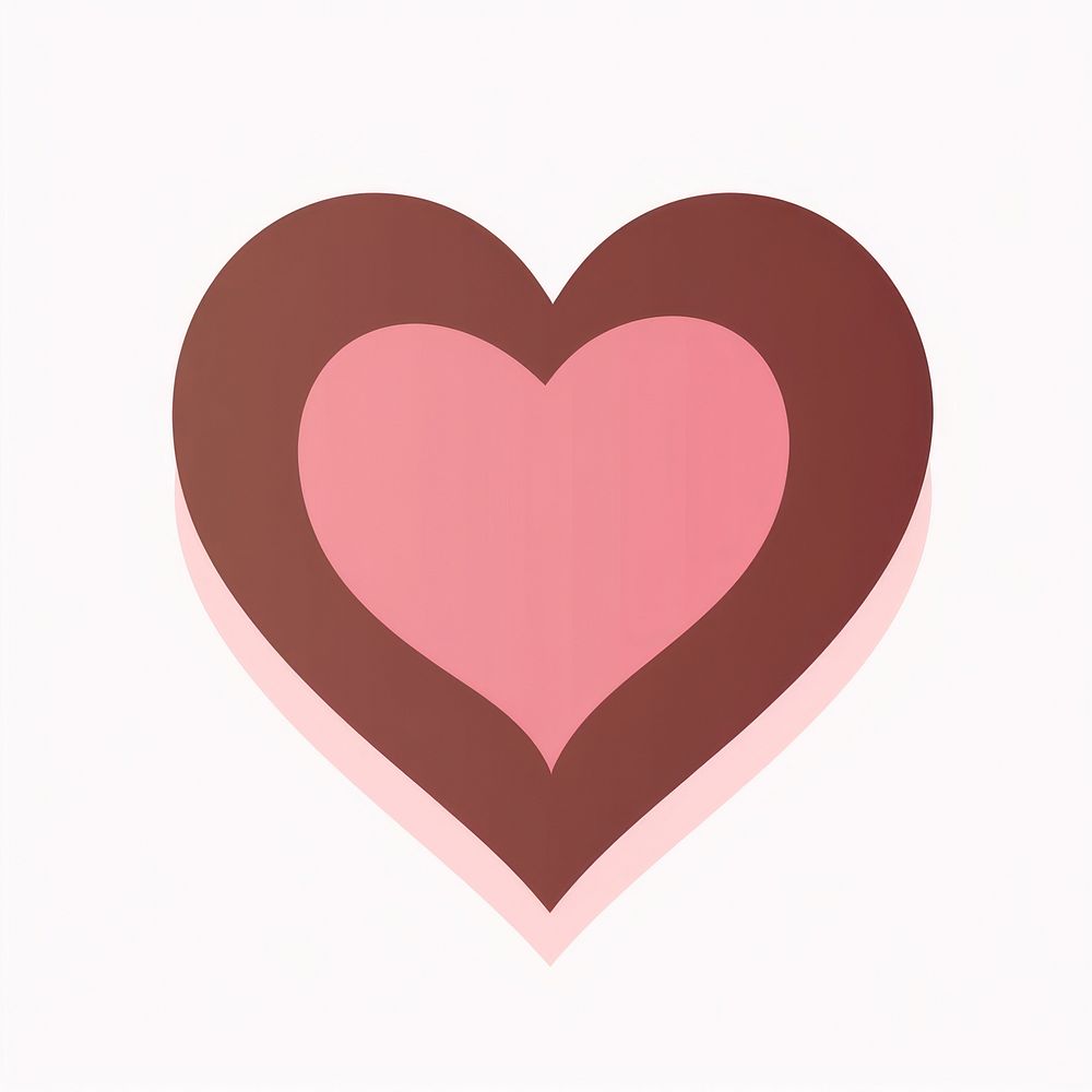 Chocolate in pink heart shape box romance cartoon pattern.