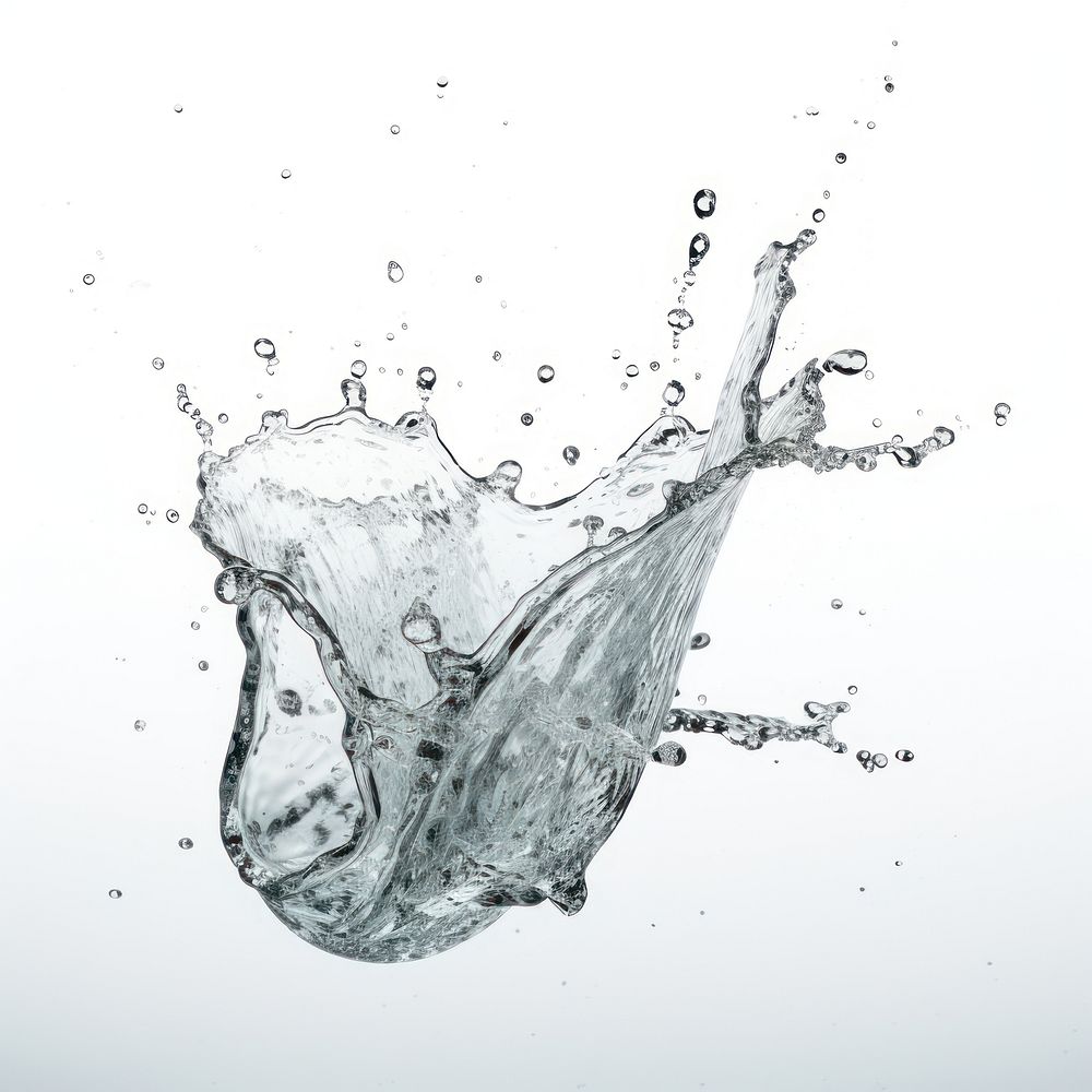 Simple Water splashes water white background refreshment.