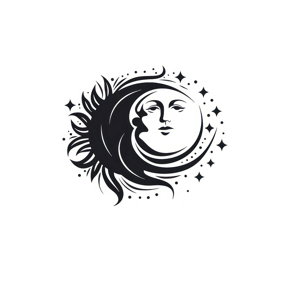 Moon and sun logo tranquility creativity.