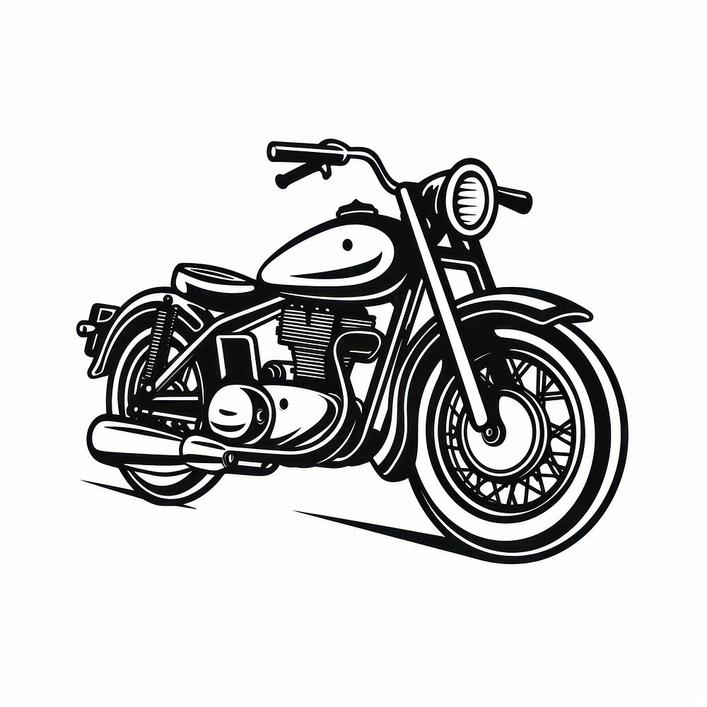 Motorcycle vehicle drawing sketch.