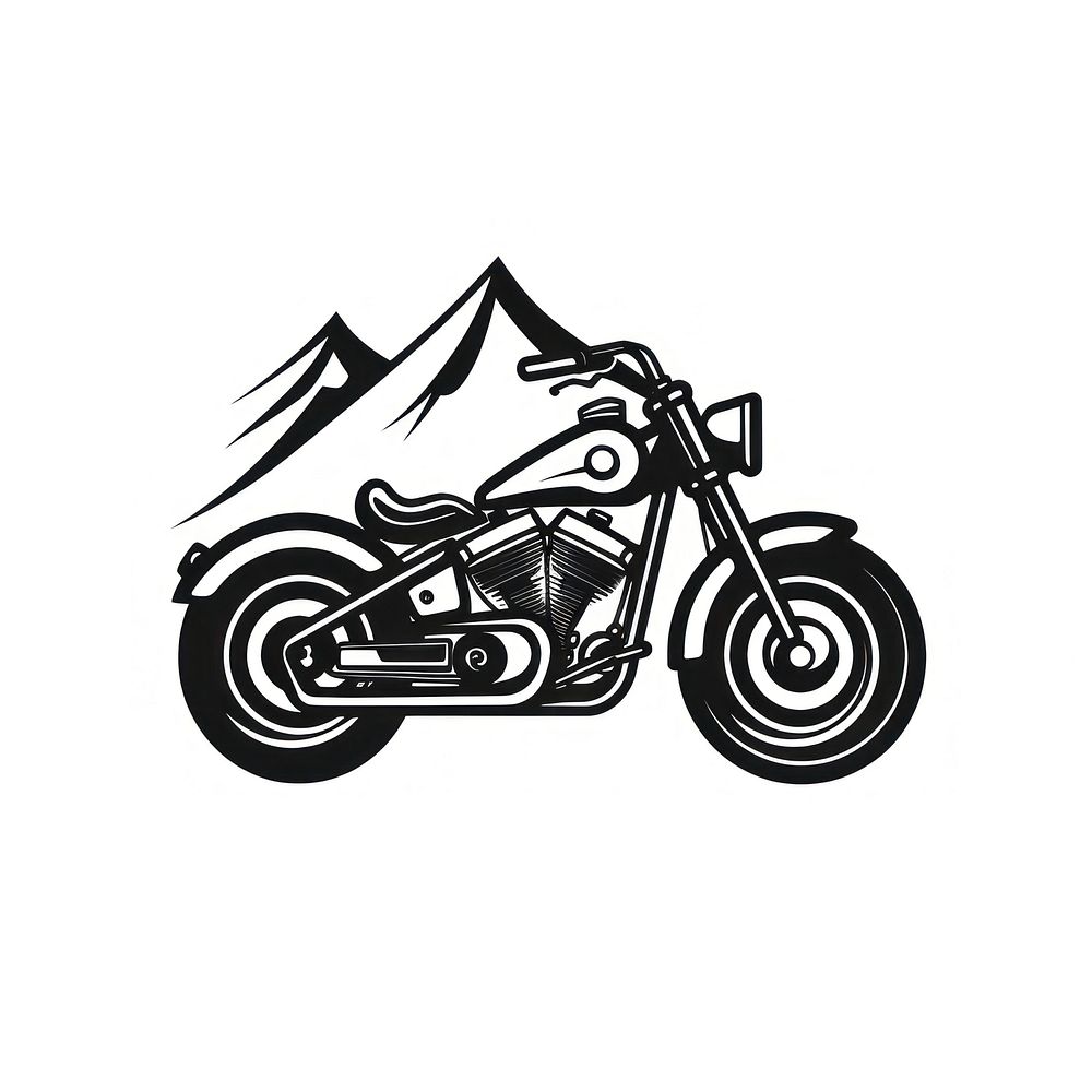 Motorcycle vehicle drawing sketch.