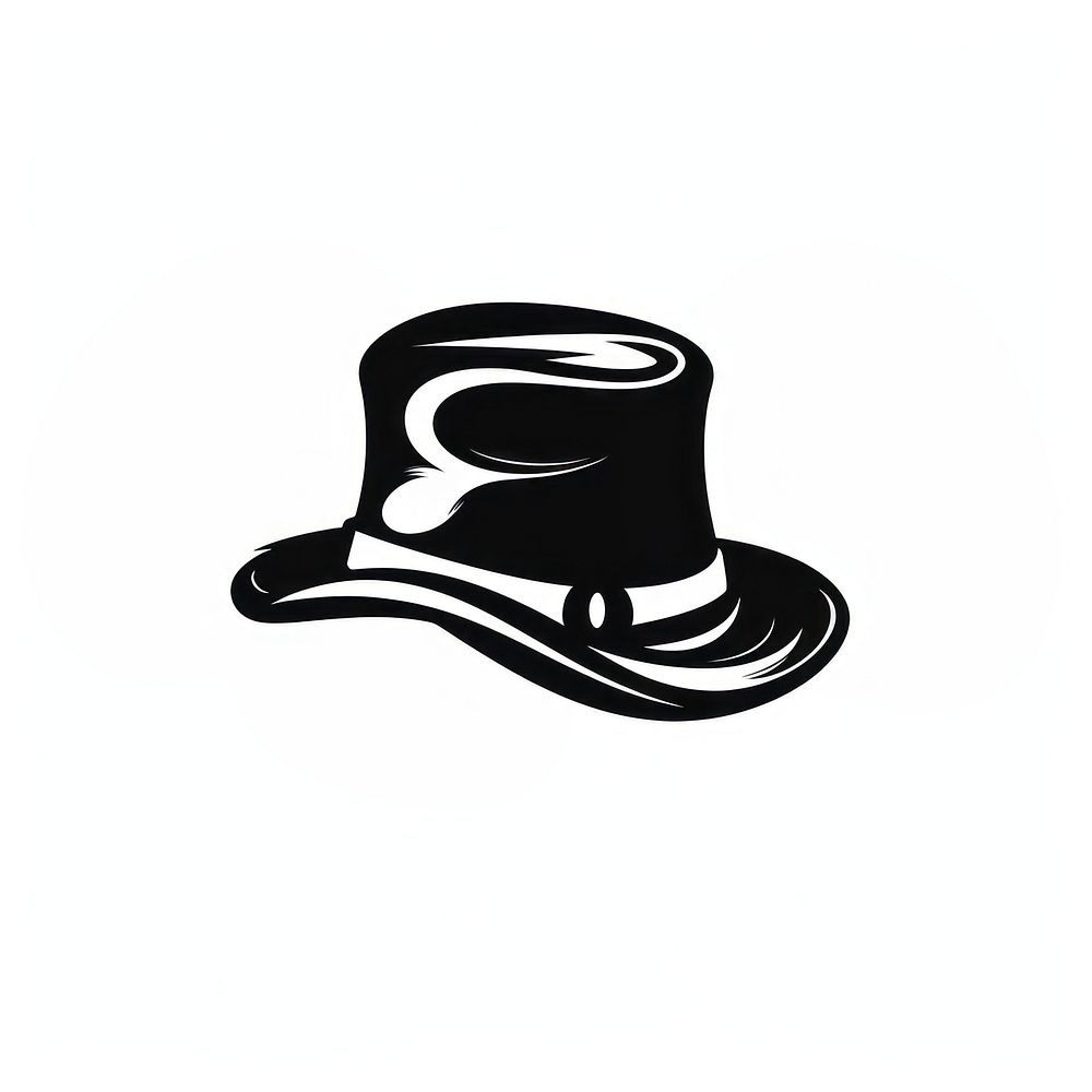 A hat black white logo.