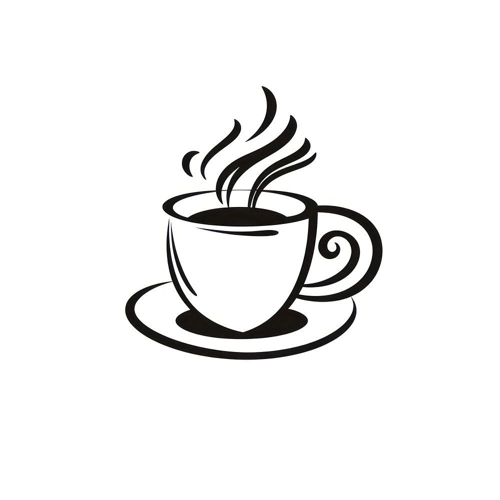 A simple coffee cup drink logo mug.