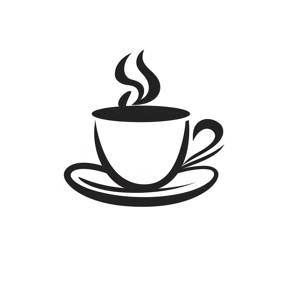 A simple coffee cup saucer drink logo.