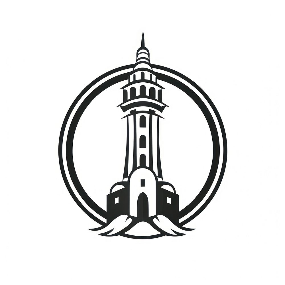 A tower logo architecture lighthouse.