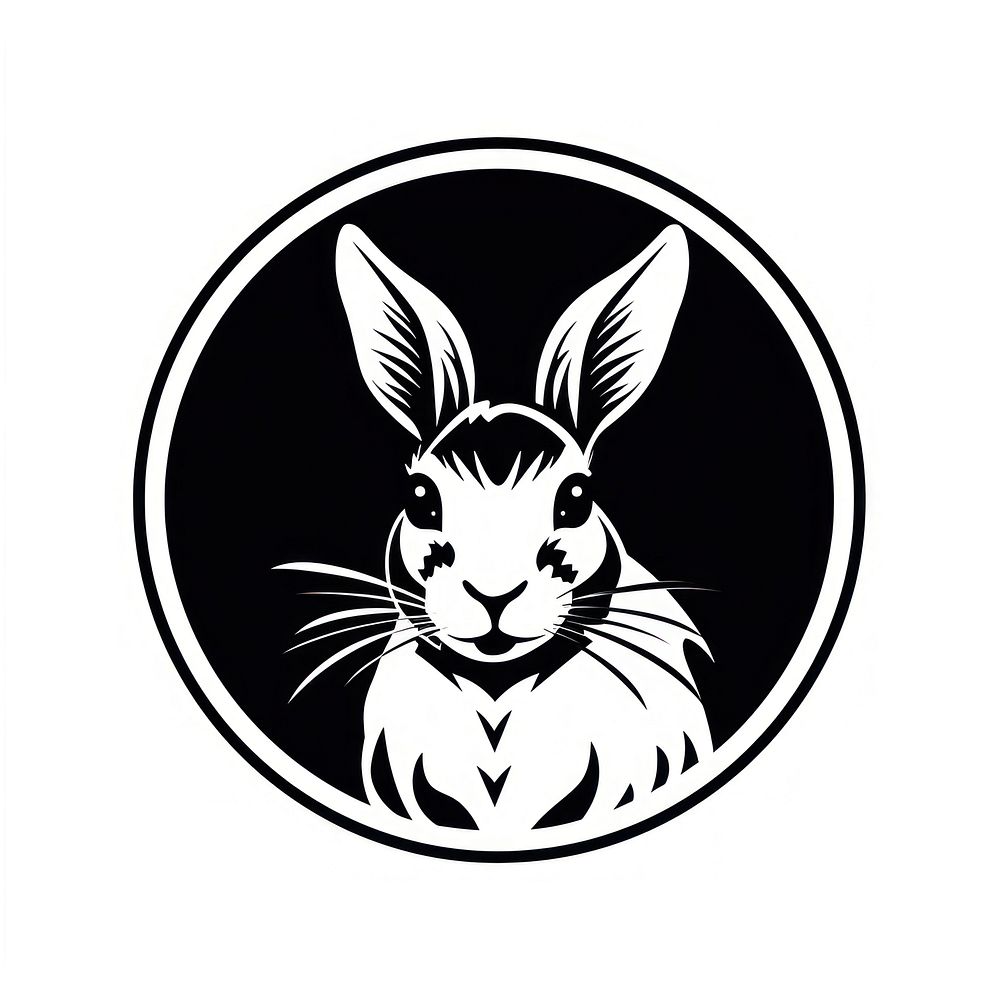 Cute rabbit logo animal mammal.