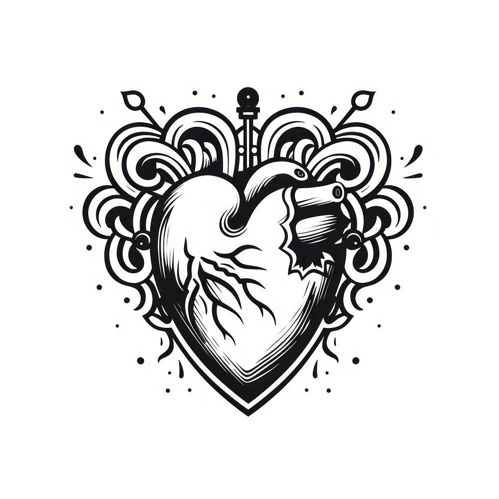 Cardiovascular drawing sketch heart.
