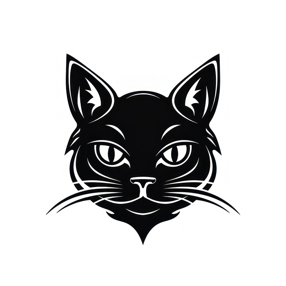 Cat logo animal mammal.