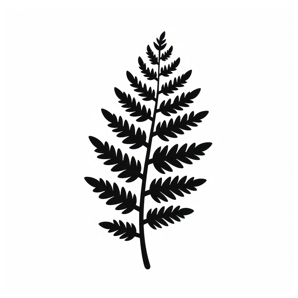 Fern leaf plant black logo.