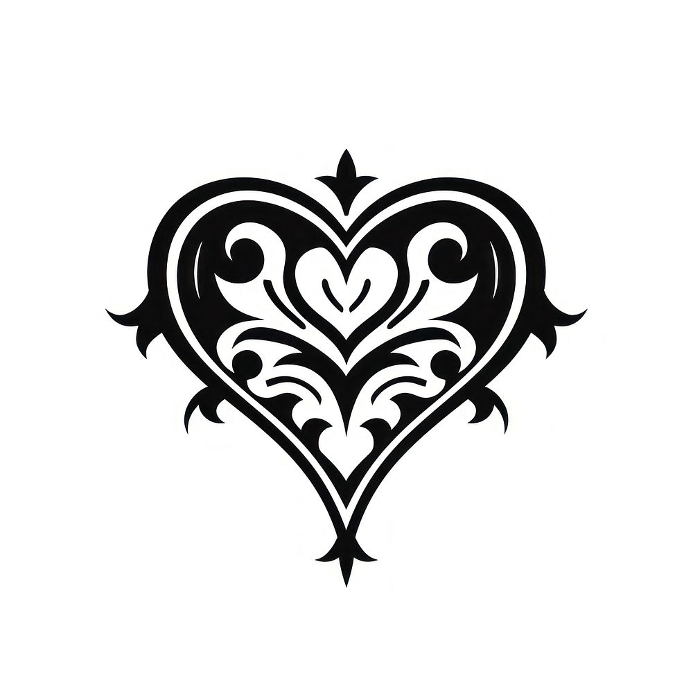 Heart with cross logo white white background.