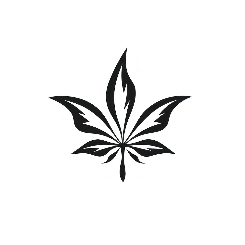 Leaf logo black white.