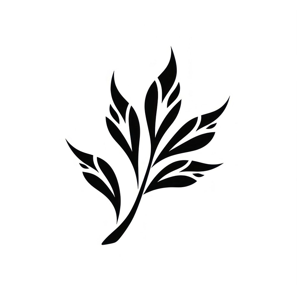 Leaf logo white black.