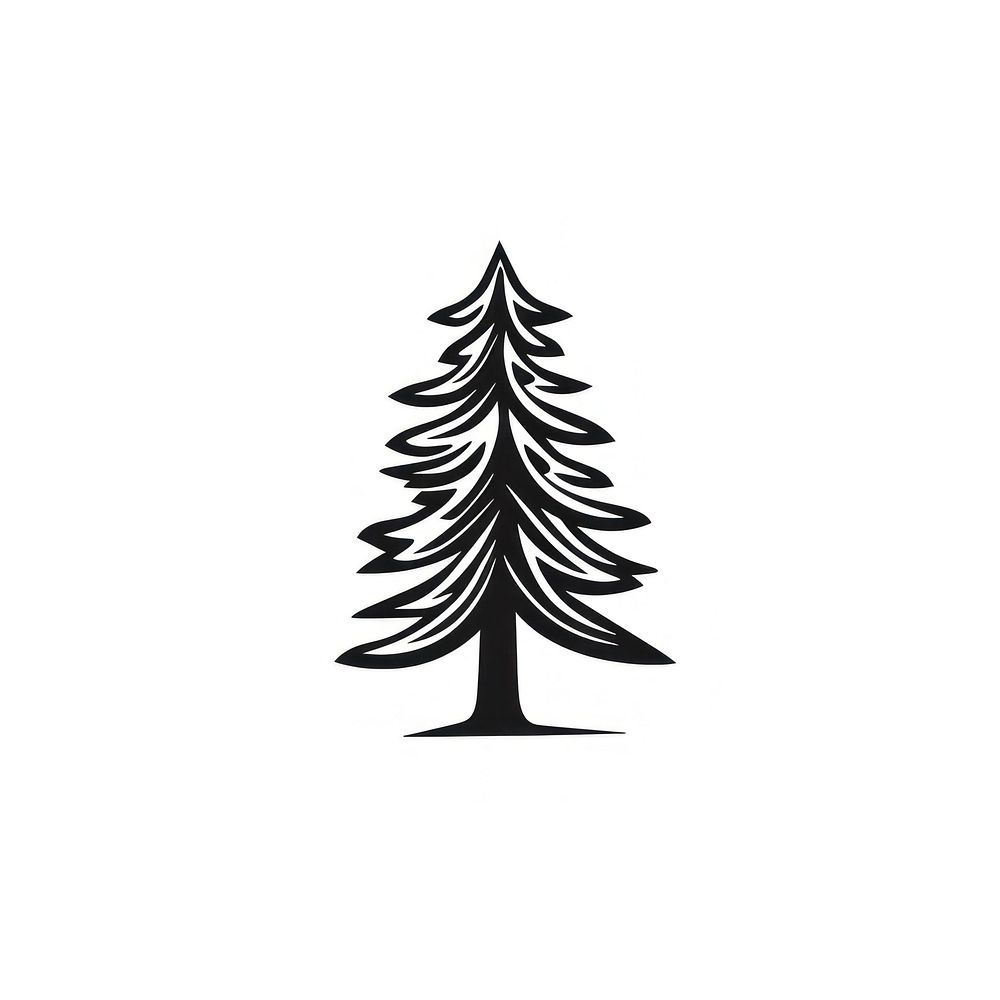 Pine tree plant white logo.