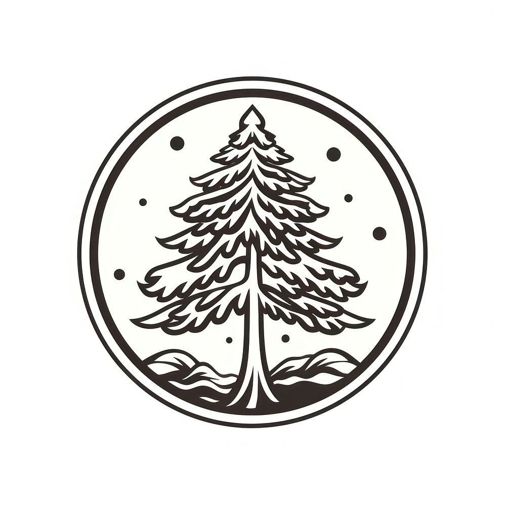 Pine tree plant logo pinaceae.