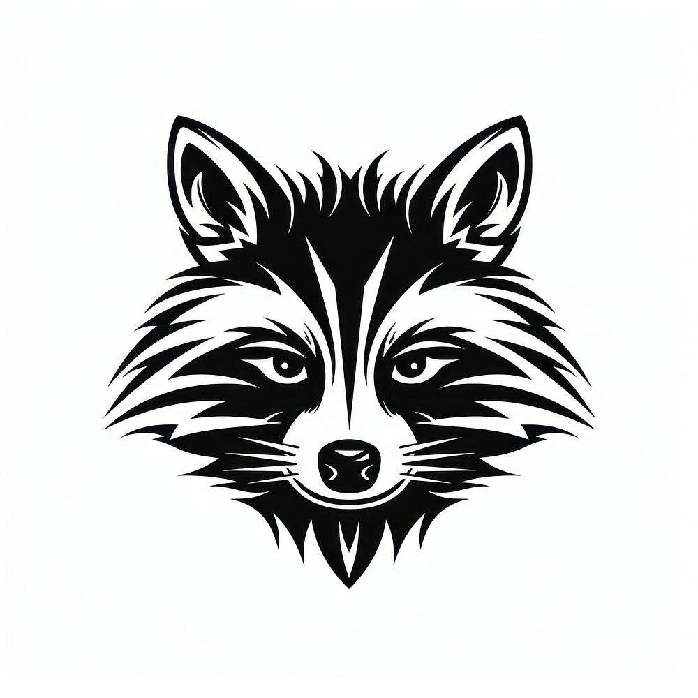 Raccoon mammal animal logo.