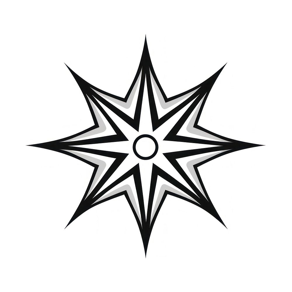 Star symbol white black.