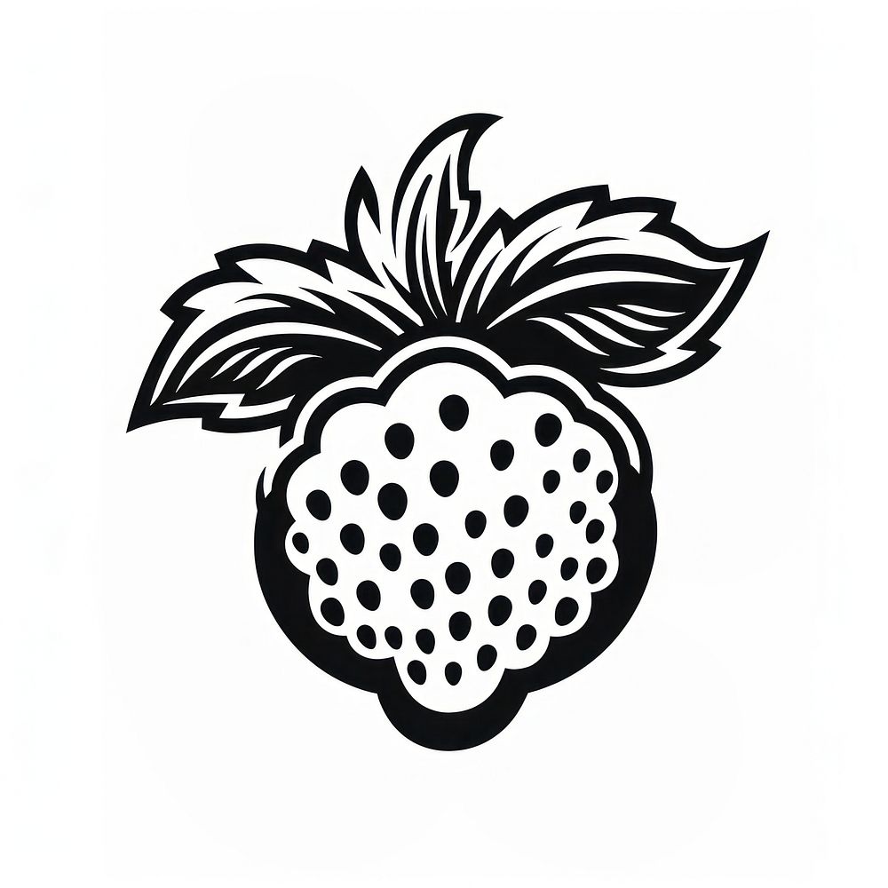 Strawberry pineapple fruit black.