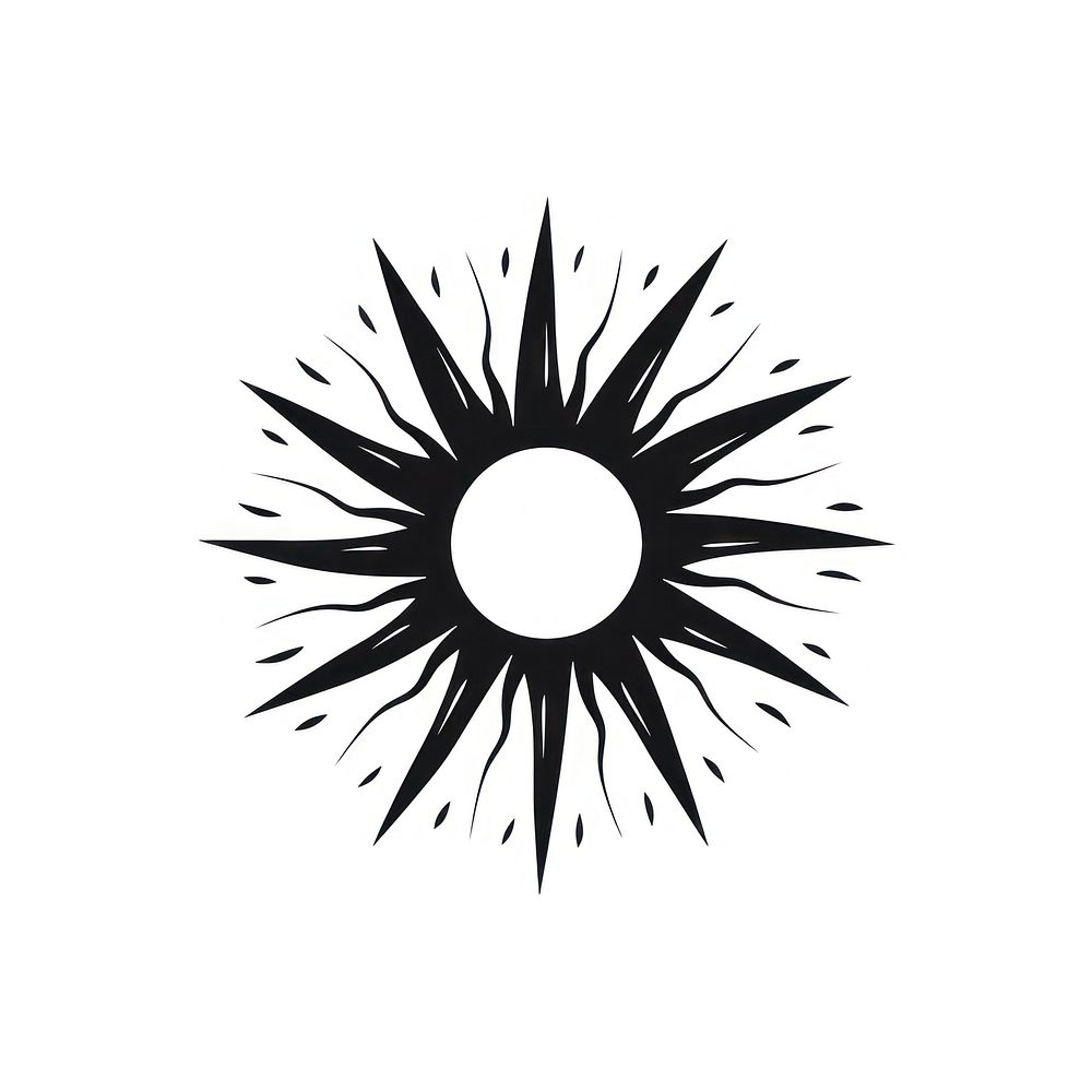 Sun logo monochrome pattern.